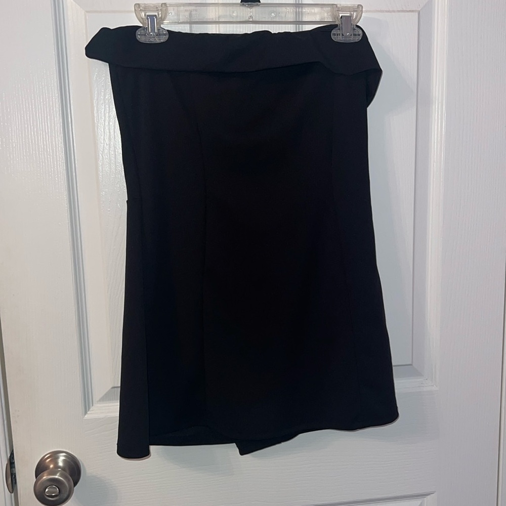 Strapless Black Romper